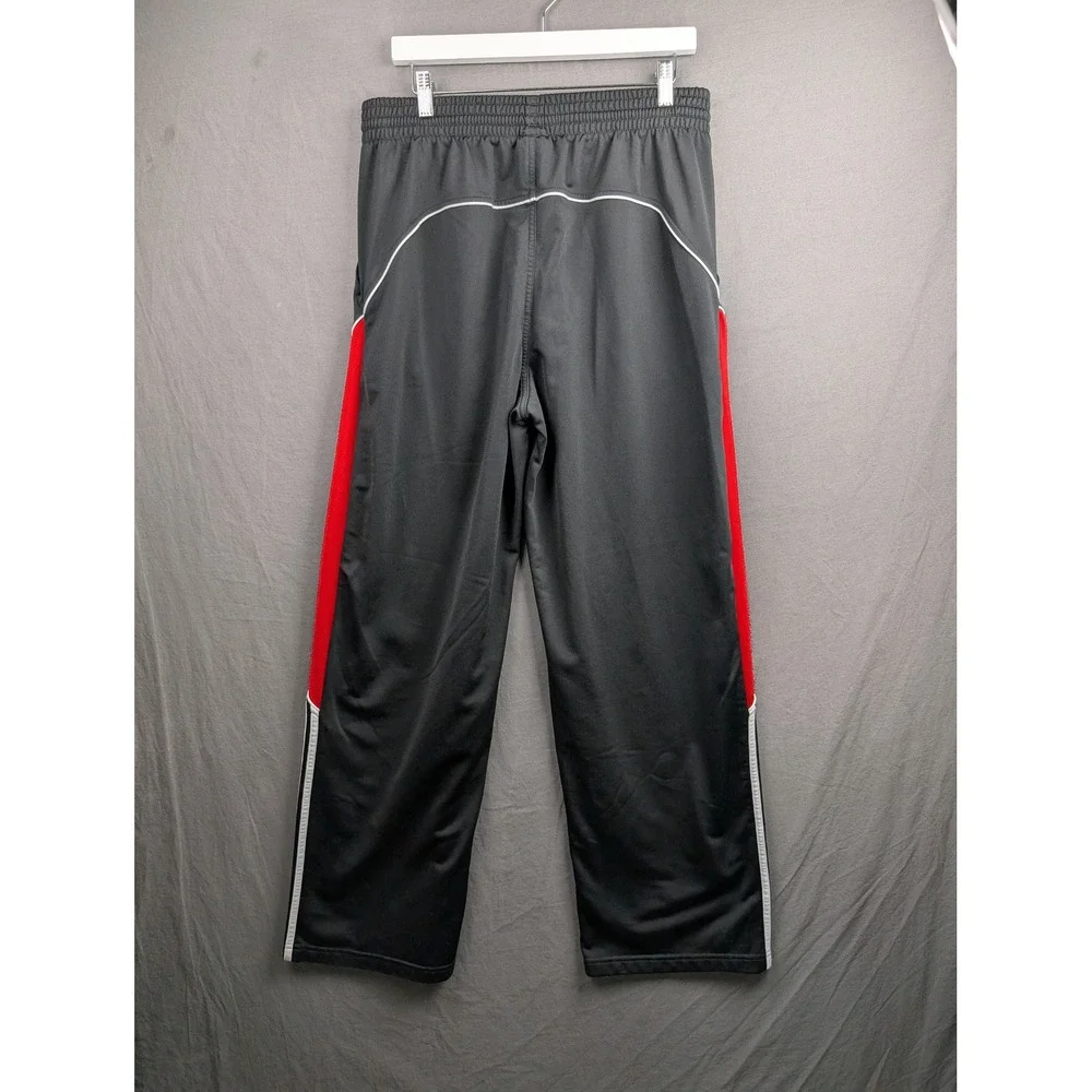 Adidas‎ Mens Black Red White Stripe Track Pants Athletic Gym Sweatpants Large
